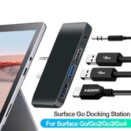 Surface Go/Go2/Go3/Go4 Docking Station 4in1 Microsoft Surface Go Accessories with 4K HDMI+USB 3.0 Po