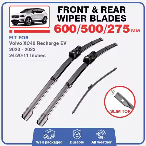 Front Rear Wiper Blades For Volvo XC40 Recharge EV 2017 - 2023 Windshield Windscreen Window Brushes 