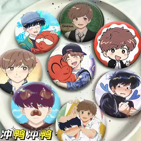 Cute Anime Go for It Nakamura Brooch Cartoon Role Playing Lapel Pins Aiki Hirose Okuto Badge for Sho