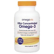 OmegaVia, 超濃縮 Omega-3，1,135 毫克，60 粒軟凝膠