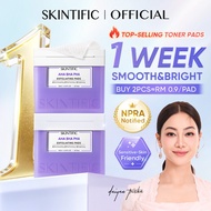 SKINTIFIC AHA BHA PHA Exfoliating Toner Pads 130ml for Pore Purifying| Skin Smooth | Brighten Skin |