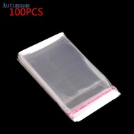 AUTU 100Pcs set Self Seal Clear Cellophane Bags Resealable Plastic Apparel Bags Perfect for Packagin