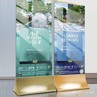 Glass Sign Display Stand Vertical Floor Advertising Sign Display Stand Sales Department Guide Sign D