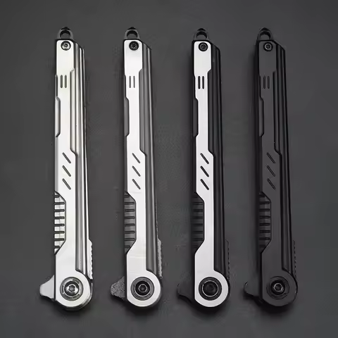 2025 NEW M390 Steel Feather Pattern Folding Knife Outdoor Camping Pocket Knife Portable Fruit Knife 