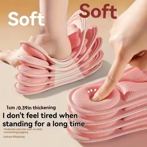 1/2/3Pair Women 6D Sneaker Inserts Memory Foam Insoles Shoes Breathable Sport Running Insoles Feet I