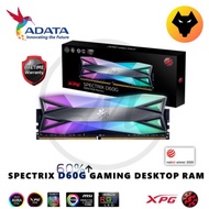 ADATA XPG RAM GAMING SPECTRIX D60G RGB DDR4 16GB 32GB (8*2) (16*2) (3200 / 3600 / 3600) DUAL PACK