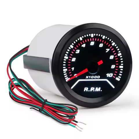 52mm Car Tachometer Tacho 0-10000 RPM Gauge Universal For 4 6 8 Cylinder Engines Car SUV Meter Inter