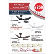 FANCO TRIBUTO 46/56 Inch Ceiling Fan DC Motor Series