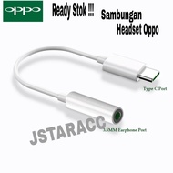 SAMBUNGAN HEADSET OPPO RENO 8T 5G ORIGINAL 100%  AUDIO CONVENTER ORI