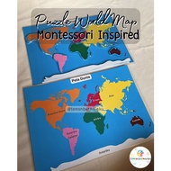 Puzzle World Map Montessori Inspired