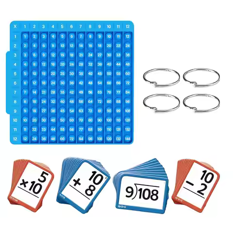 Math Flash Cards + Math Board Multiplication Flash Card Times Table Chart Math Manipulatives Divisio