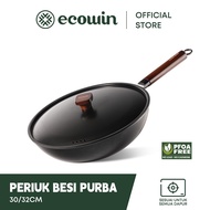 Ecowin cookware pure iron wok kuali non-stick pot periuk suitable for all stoves deep fry pan