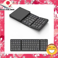 [Direct from Japan] Wireless Keyboard Foldable iPad Bluetooth with Numeric Keypad Thin 3 Devices Compact Wireless Quiet Small Smartphone Tablet Mini Keyboard for PC iOS/Windows/Mac/Android Easy to Carry With Japanese Manual (Black)