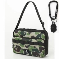 A Bathing Ape Bape Camouflage Shoulder Bag WIth Keychain Crossbody Sling Pack