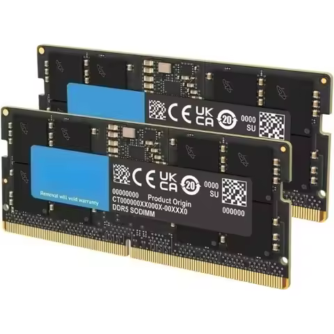 64GB DDR5 RAM Kit (2x32GB), 4800MHz CL40 Laptop Memory - SODIMM 262-Pin - Compatible with 12th Intel