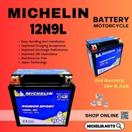 12N9L 12N9L-BS MICHELIN BATERI GEL JAGUH CL160 SCRAMBLER MITO 125 500 DEMAK SKYLINE GT250 CM200 NIMO
