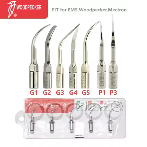 Woodpecker Dental Ultrasonic Scaler Tip 100% Original G1 G2 G3 G4 G5 P1 P2 Dental Scaler Tips Fit EM