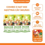 Combo of 3 Packets of Miix Mixed Beans/Kam Yuens Dried Fruit Pack 56g/62g - Official Imported Goods