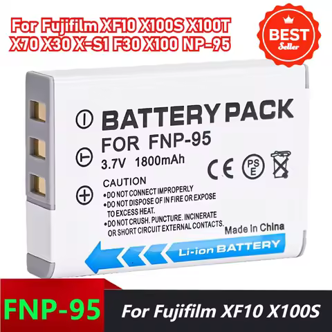 3.7V 1800mAh for Fujifilm XF10 X100S X100T X70 X30 X-S1 F30 X100 NP-95 Batteries