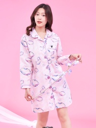 PAUL FRANK เดรสชุดนอน WOMENS LS DRESS JULIUS BUNNY SPACE DRIFTER
