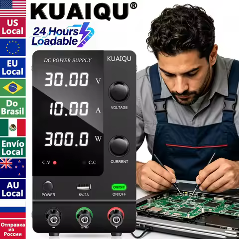 KUAIQU DC Lab Power Supply 30V 60V 120V Adjustable Voltage Regulator Preset Voltage Current Fast Cha