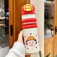 Sports Cup 316 Large One Cup Children Stainless Steel Double Portable 520ml Straw Capacity Thermos C