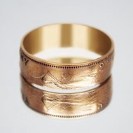 英國硬幣戒指半便士 1966 年硬幣戒指男士硬幣戒指禮物