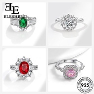 ELESHE JEWELRY Cincin Women Original Silver Diamond Adjustable Ring Moissanite Perempuan Fashion 925 M120