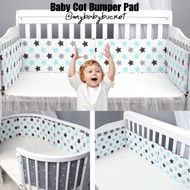 Full Cot Bumper Set with Bedsheet - Baby Cot Bumper Pad Infant Crib Bed Protector Set