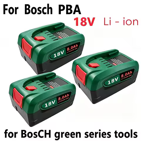 8000mAh For Bosch PBA Rechargeable Battery 18V For Bosch Power Tools AL1880CV AL1810CV AL18815CV AL1