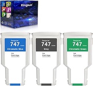 KSUMEI 747 (P2V85A) Ink Cartridge 300 ML HP747 Compatible for DesignJet Z9+ Large Format Printer (3