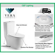 Vera Ceramica 1 Piece Rimless WC Toilet Bowl A.3996