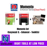 Nippon Paint Momento Set (Easy Wash 1L + Top Coat Enhancer Cloud Pearl 1L + Toolkit)