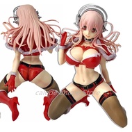 Super Sonico Kneeling Christmas Ver Japanese Anime Girl 17cm PVC Action Figure Hentai Collection Model Doll Toys Gift