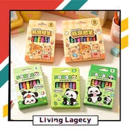 LIVING LAGECY Krayon Warna Kids Fun Crayon Set Mini Panda and Capybara Educational DIY Painting Colo