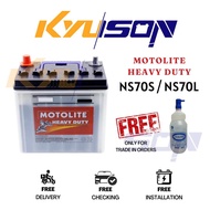 NS70 / NS70L Motolite Heavy Duty WET Car Battery Bateri Kereta *with Free Gift* | Camry Unser Nissan Sentra Ria