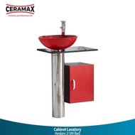 CERAMAX HESKEY 3189 RED CABINET WASHTAFEL