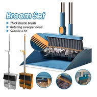 (SG STOCK) Rotatable Broom Dustpan Set Foldable Dustpan Household Sweeping Tool