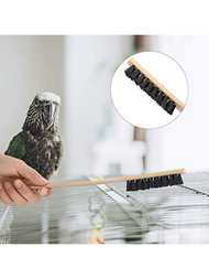 1/2入組鳥籠清潔刷，用於倉鼠籠、寵物鳥清潔的木製長柄刷