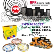 NPR Piston Ring Set SWH30365ZZ for Honda Civic SH4 SR4 Inj (Fuel Injection) 1.5 D15B1 D15B2 D15B8 (7