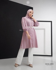 ZAYYA Tunik by Nadheera luxury tunik baju atasan wanita lengan panjang daily cotton premium motif bu