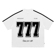 Boxy Crop Cut T-Shirt Overdeck Cotton Number 777