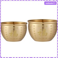 baru [Cuticate1] Mangkok Feng Shui Kuningan Nasi Ppn Treasure Bowl