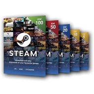 Steam Wallet Top Up Code Malaysia Ringgit RM5, RM8, RM10, RM16, RM20, RM24