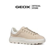 GEOX รองเท้าผ้าใบผู้หญิง รุ่น D SPHERICA EC4.1 - LT TAUPE/WHITE FW24 (D46TCGCH61ZF_F4BRWT)