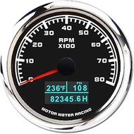 MOTOR METER RACING W Pro 4 in 1 Switchable Tachometer 8000 RPM Waterproof Anti-Fog UV-Resistant Mult
