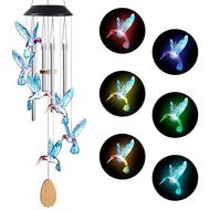 Solar Wind Chime Light LED Solar Bird Wind Chime with Colorful Gradient Lighting for Outdoor Garden Courtyard Balcony Patio