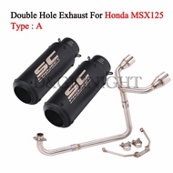 SALE!!New For HONDA MSX125 Motorcycle Double Exhaust Full System Escape Moto SC Project Muffler Modi