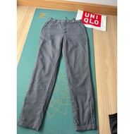 uniqlo Heattach Hittech Long Pants Gray Second-Hand Brand Name Good Condition Waist 27-28 With Draws