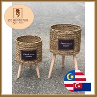 Pasu Rottan Berkaki/pasu bunga/pasu pokok viral/bakul pokok/basket flower/flower pot/rattan basket w